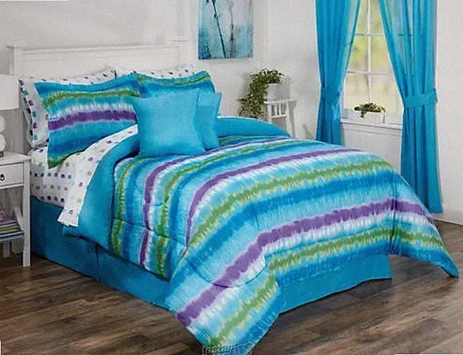 20-piece Bed Sets Tie Dye Full Cotton/Polyester Material Machine Wash Free Ship