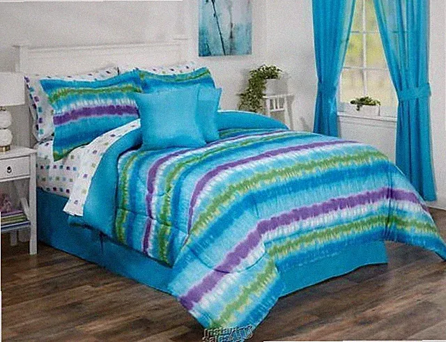20-piece Bed Sets Tie Dye Queen Cotton/Polyester Material Machine Wash Free Ship