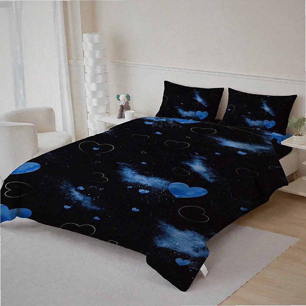 3D Fresh Love Heart Pattern Theme Quilt Cover Set Bedding Sets Pillowcases