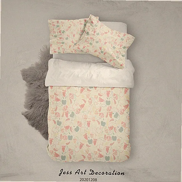 3D Fruit Vegetables Pattern Quilt Cover Set Bedding Sets Pillowcases Queen