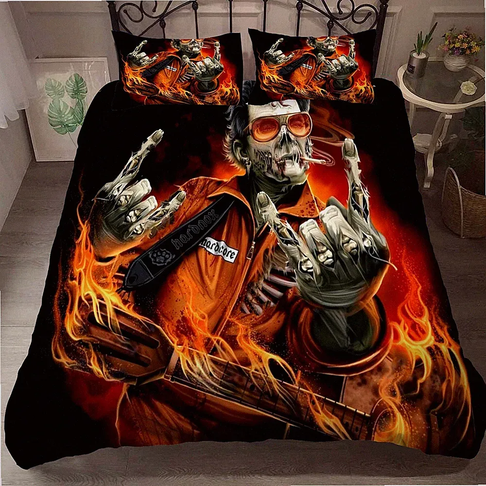 3D Horror Halloween Quilt Cover Set Bedding Sets Pillowcases