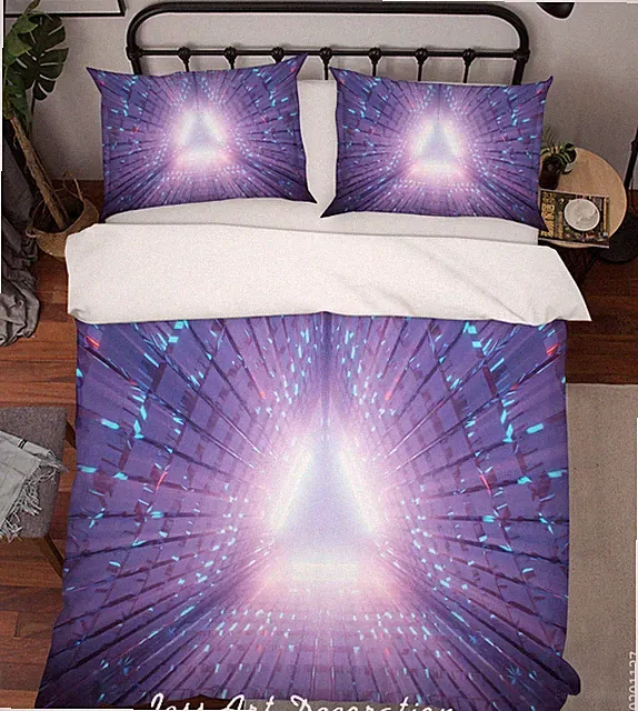 3D Light Corridor Future Fantasy Quilt Cover Set Bedding Sets Pillowcases Queen