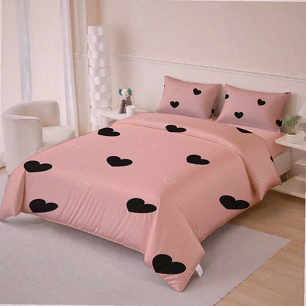 3D Love Heart Pattern Theme Quilt Cover Set Bedding Sets Pillowcases 160