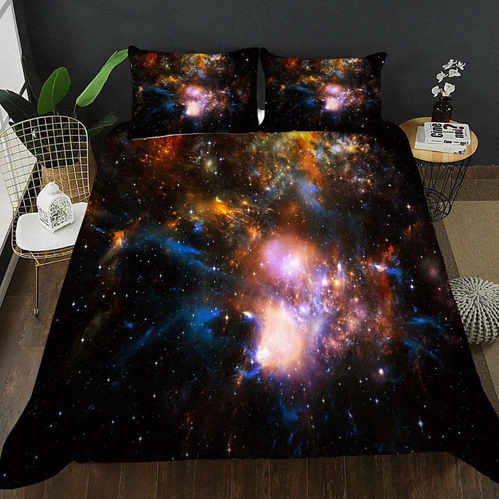 3D Space Galaxy Starry Sky Quilt Cover Set Bedding Sets Pillowcases