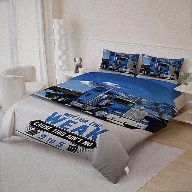 3D Truck Theme Quilt Cover Set Bedding Sets Pillowcases