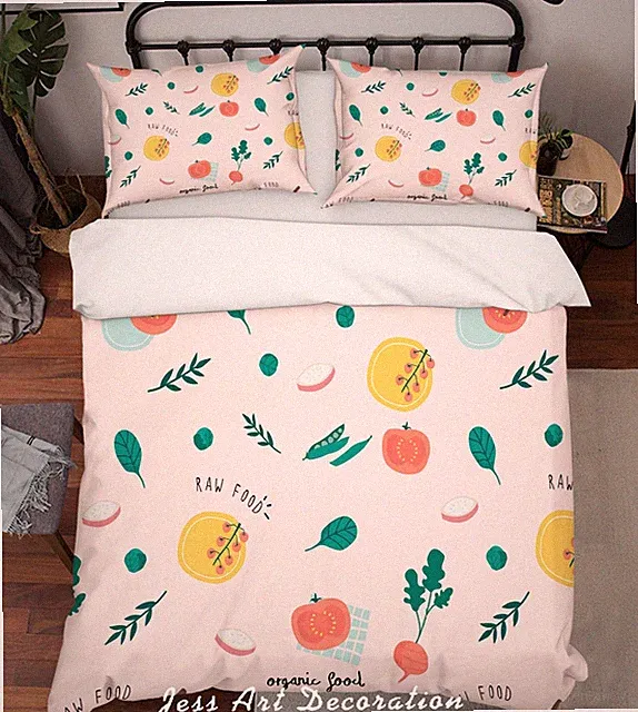 3D Vegetable Leaves Colorful Quilt Cover Set Bedding Sets Pillowcases 64