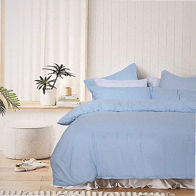 3Pcs Ultra Soft Quilt Duvet Doona Cover Set Pillowcase Single/Double/Queen/King