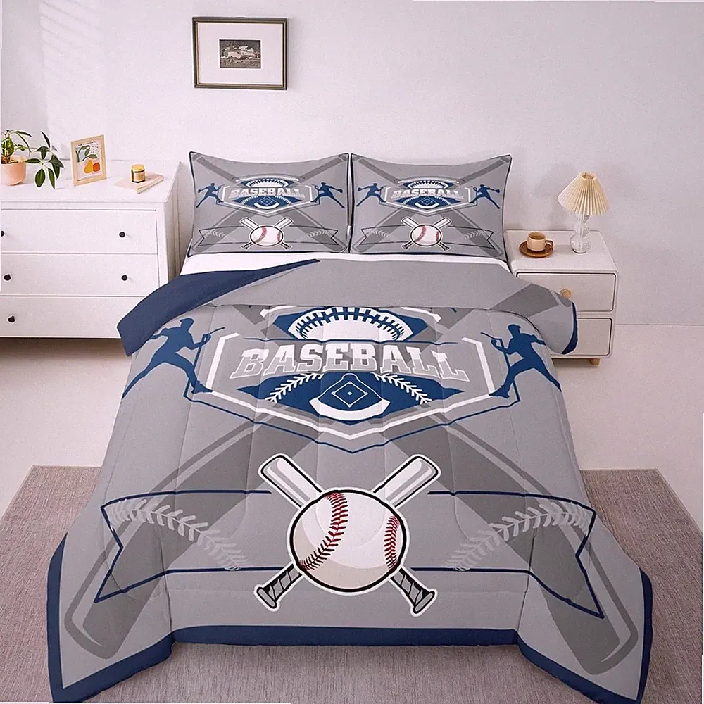 Baseball Comforter Twin Baseball Bedding Sports Boys Bedding Comforter Sets f...