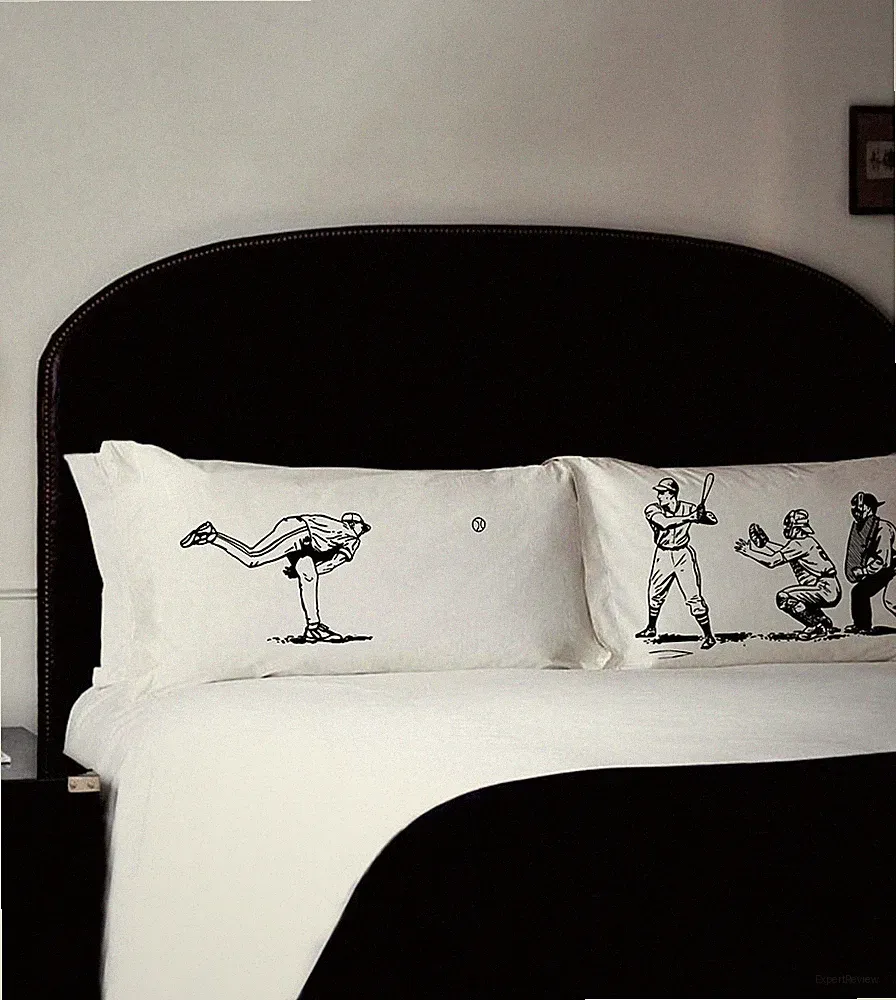 Baseball cotton pillowcase set Batter vs Pitcher pillow fight sport bedding deco