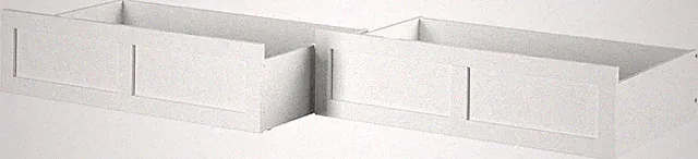 Bed Drawer Set of 2 Twin/Full, White