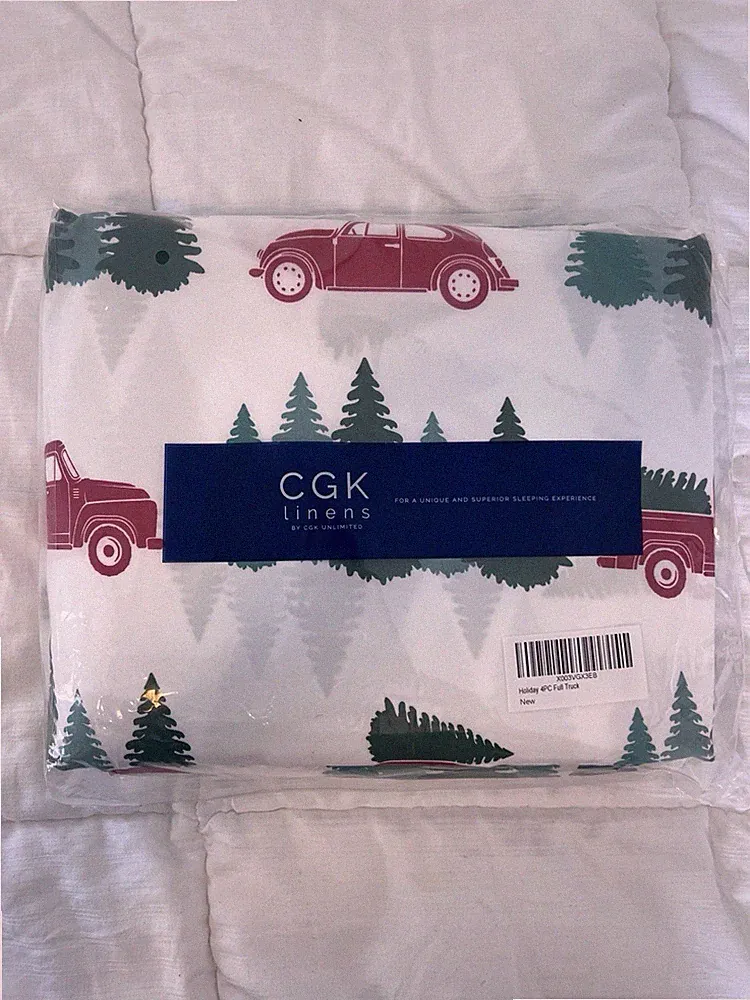 CGK Linens Holiday Microfiber Full Truck Sheet Set 4 Pc - Full