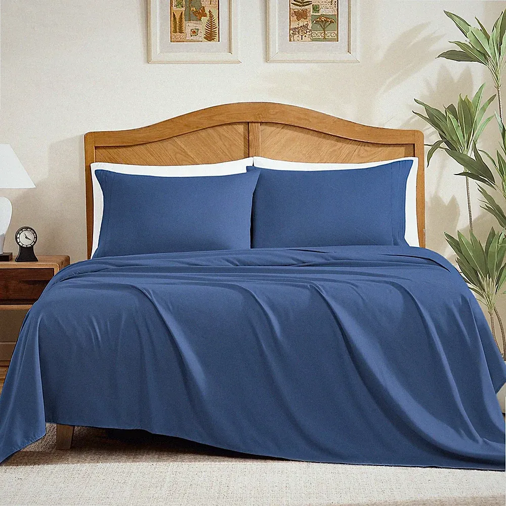 ClevaHome Sheet Set Queen Size, 4-Piece Bedding, Lightweight & Super Soft Eas...