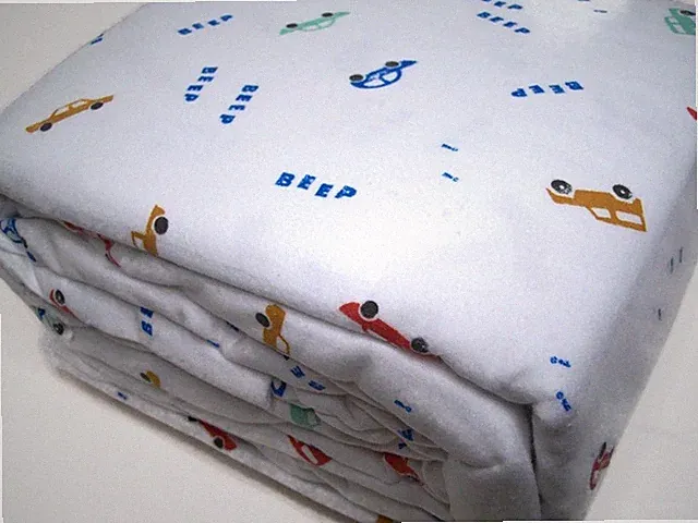 Cuddl Duds Heavyweight Cotton Flannel Beep Beep Cars Vehicles Twin Sheet Set New