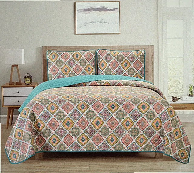Dan River Reversible Printed Quilt Set (3 Piece)