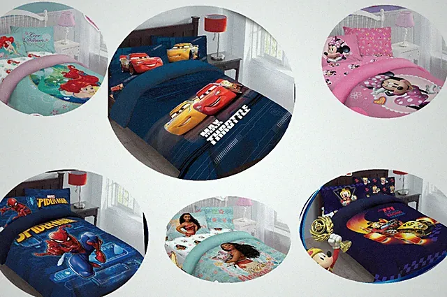 DISNEY FAVORITES BED IN A BAG COMFORTER TWIN SET WITH SET SHEET KIDS TEENS