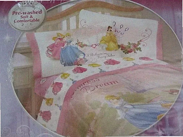 DISNEY PRINCESS JEWELED FANTASY TWIN SHEET BEDDING SET