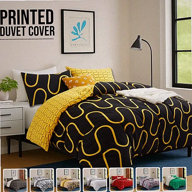 Duvet Cover Hotel Quality 3 Pc Printed Bedding Set Single Double Super King Size