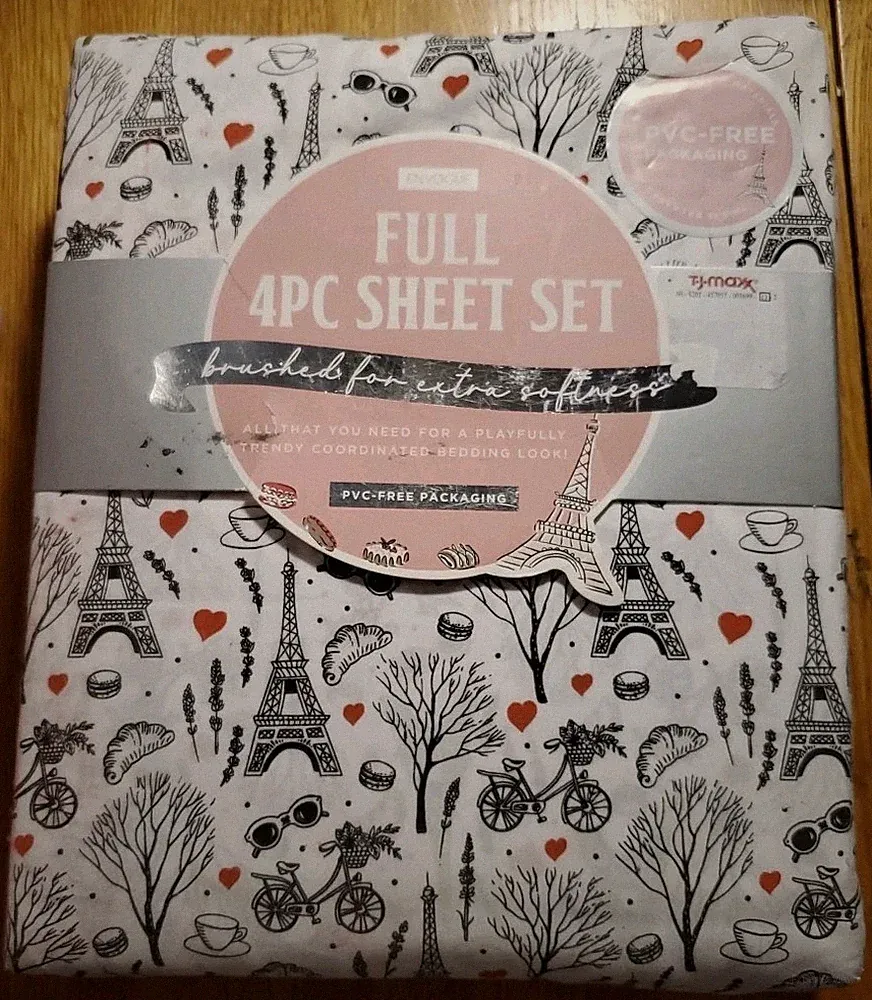 Envogue Valentine's Day Full Sheet Set A Day In Paris Eiffel Tower