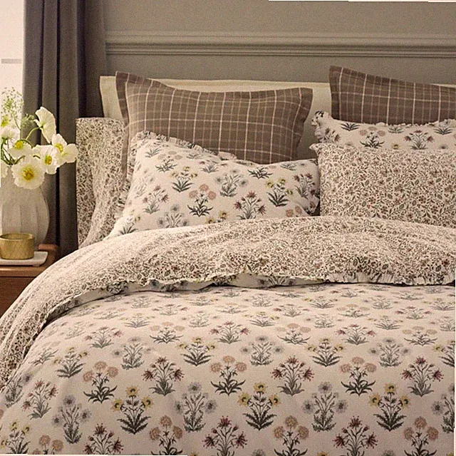 Garden Patch Reversible Garment Washed Cotton Percale Comforter Set - Multi,...