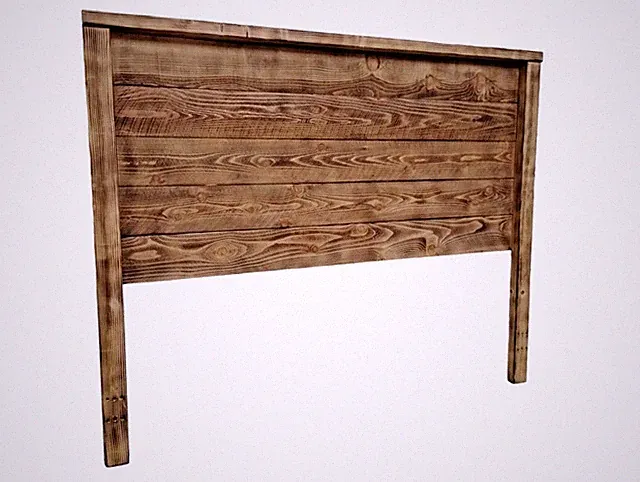 King Torched Handcrafted Solid Sturdy Wood Headboard Farmhouse Made In US HBKTR