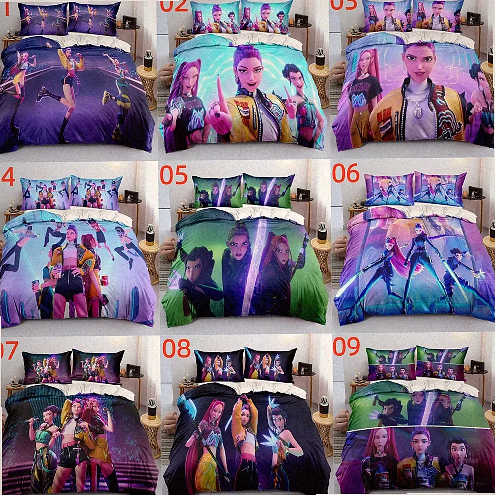 KPop Anime Twin/Full/Queen/King Bed Duvet/Quilt Cover Set Bedding Set gift