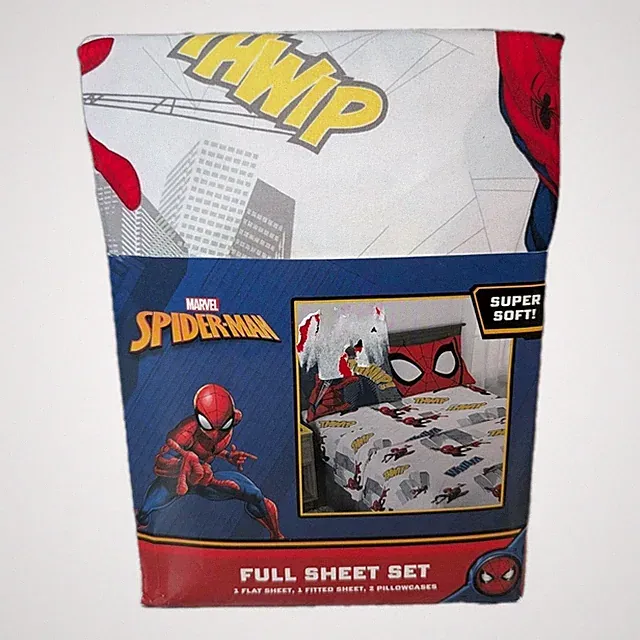 Marvel Spider Man Full Sheet Set Kids Bedding Thwip Polyester Super Soft