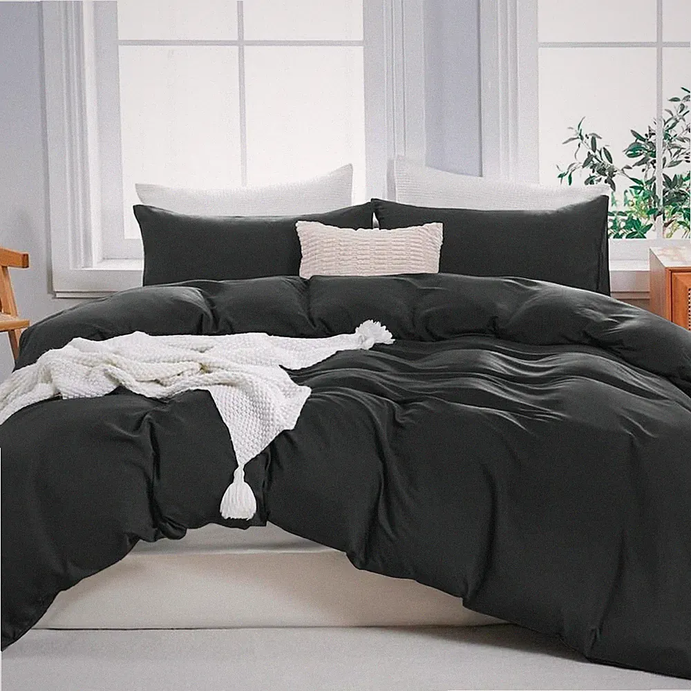 Microfiber Duvet Quilt Cover Set Soft Reversible Comforter covers Bedding Sets
