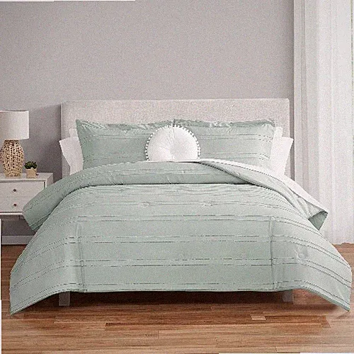 Mint 10 Piece Bed in a Bag Comforter Set with Sheets, Queen