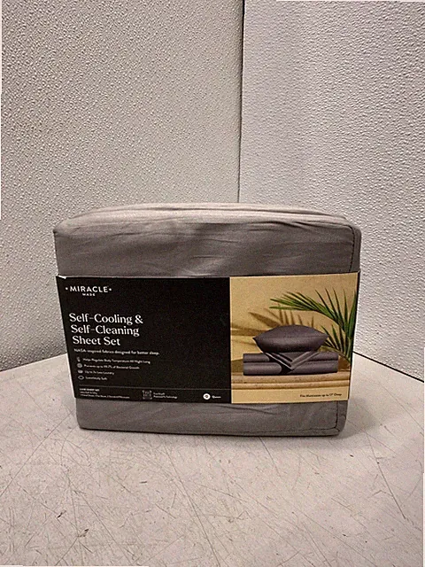 Miracle Made Self Cooling and Self Cleaning Sheet Set Queen Stone Gray
