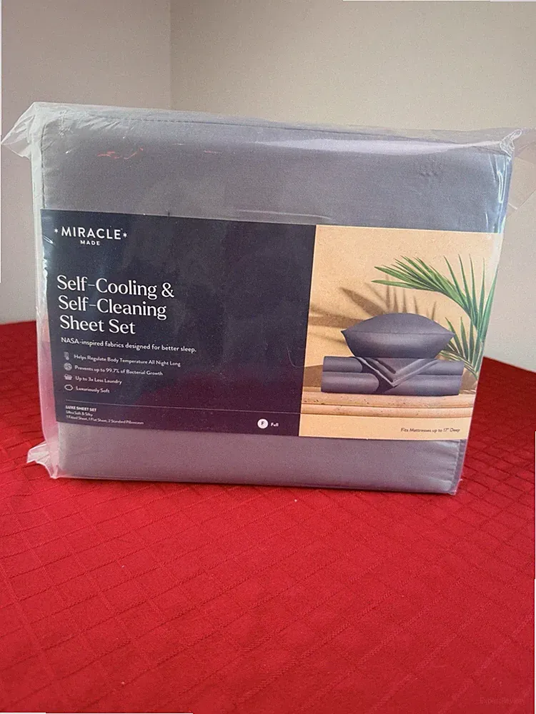 Miracle Sheets Full Luxe Sateen Sheet Set Self Cooling & Cleaning Charcoal Gray
