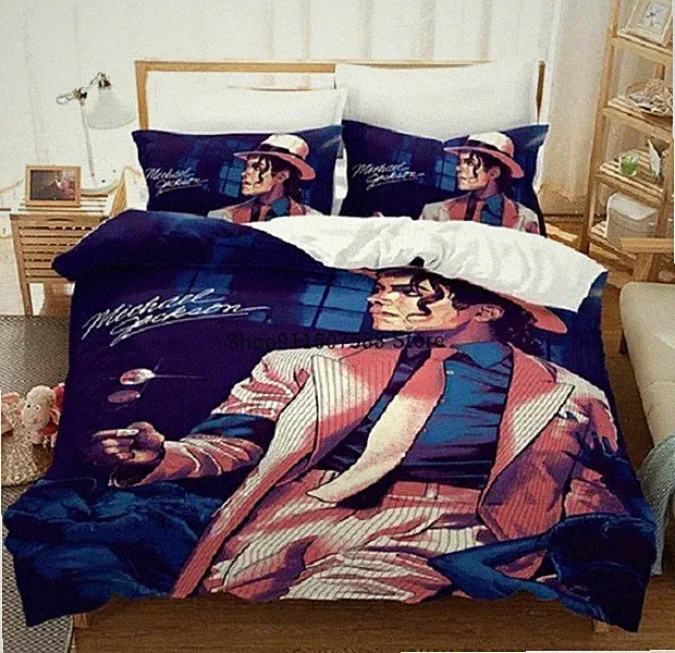 Music Gift Idea For Fans Michael Jackson Full Bedding Duvet Cover Set (4pcs)