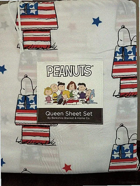 NEW Berkshire PEANUTS Sheet Set QUEEN, Snoopy Doghouse Stars Stripes July 4th