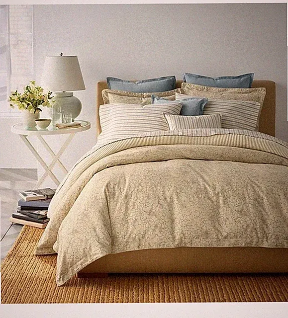 NIP Ralph Lauren Madalena Audrey Antique Tan King Comforter & Shams Set 3pc
