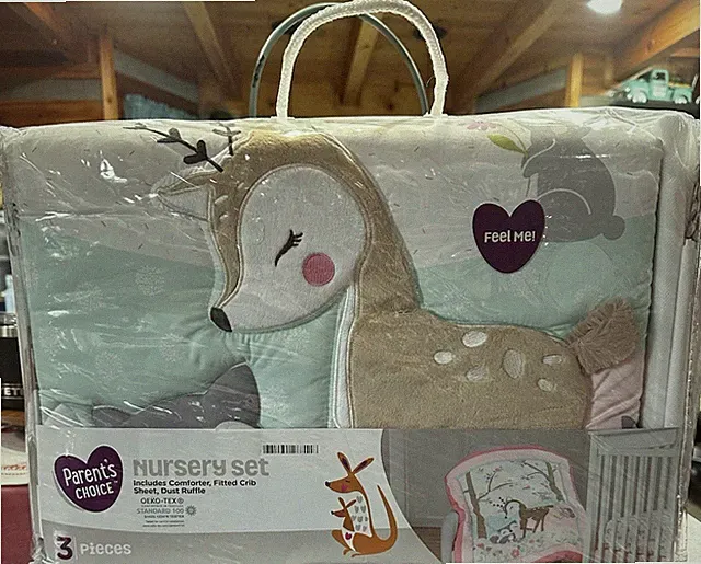 Parent's Choice 3-Piece Animals Theme Crib Bedding Set Polyester Olefin