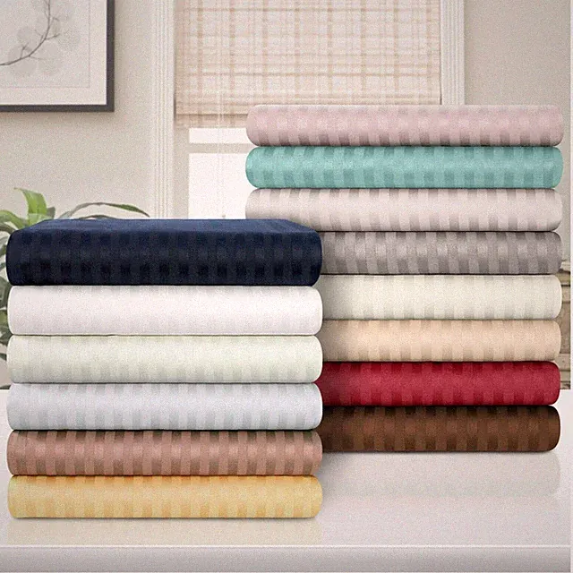 Quality Bedding Collection 100%Egyptian Cotton Select item Queen Size All Stripe