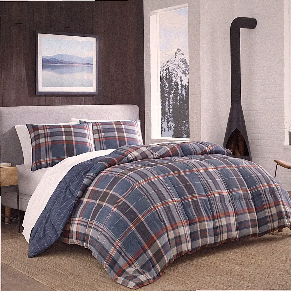 Queen Comforter Set, Reversible Down Alt Bedding with Matching Shams, Home...