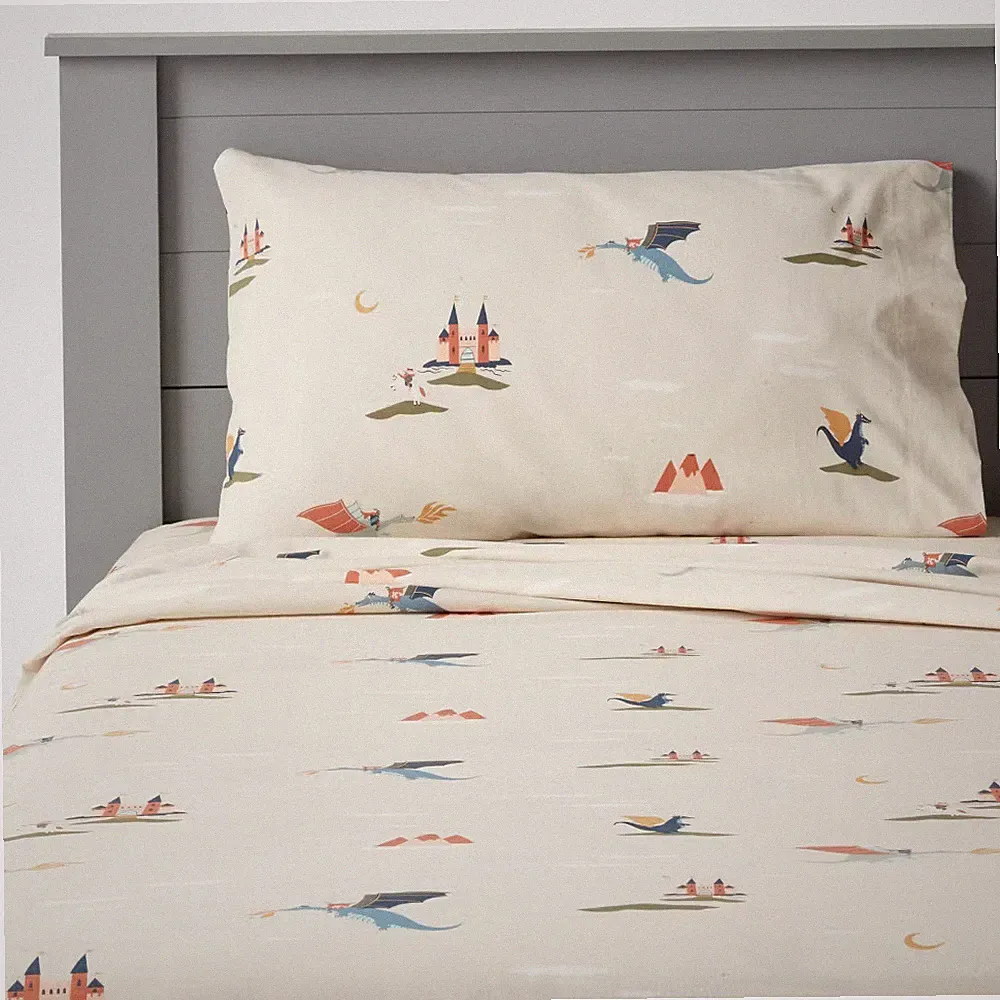 Queen Dragon Cotton Kids' Sheet Set - Pillowfort