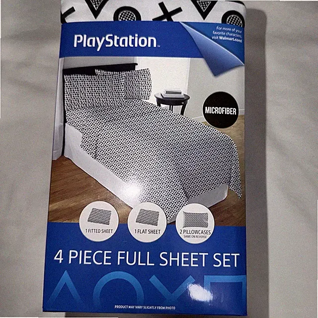 Sony PlayStation Video Game System 4 Piece Microfiber Full Sheet Set NEW
