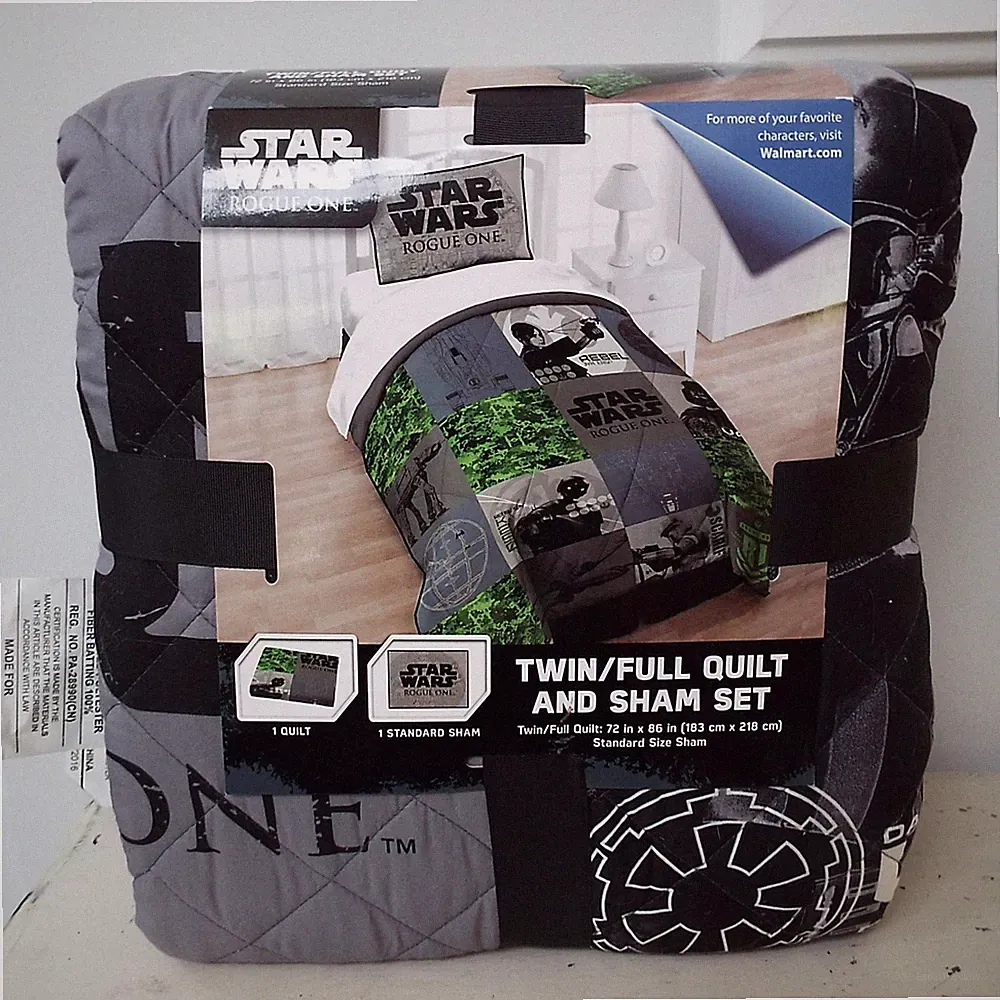 Star Wars Rogue One Bedding Set Twin/Full Quilt and Sham