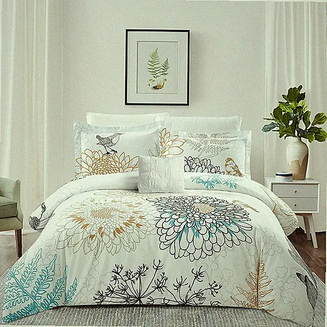 Style Quarters Birds 3 Pcs Comforter Sets 100% Cotton-Queen Size