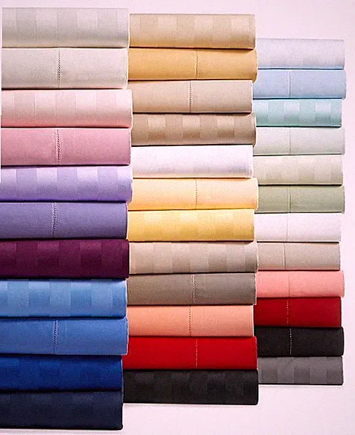 Super Soft 1000 Thread Count Egyptian Cotton Fitted Sheet Solid/Stripe Colors