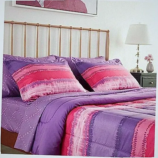 Tie Dye Ultra Soft Microfiber Comforter Sheet Set, Multi-Colored Full