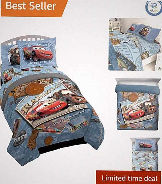 Transform Your Child's Room with Disney Cars Full Bed Set – 7 Pieces of Magic