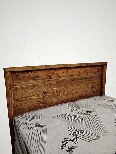 Twin Size Golden Oak Stained Handcrafted Solid Wood Headboard Made In US HBTGO