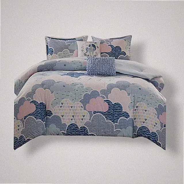 Urban Habitat Kids Blue Cloud 5-Pc. Duvet Cover Set Size Full/Queen
