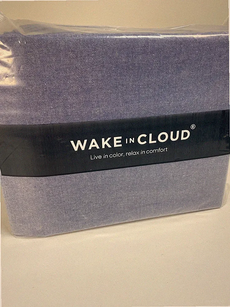 Wake in Cloud Denim Blue Twin Comforter Set 3 Pcs Bedding New