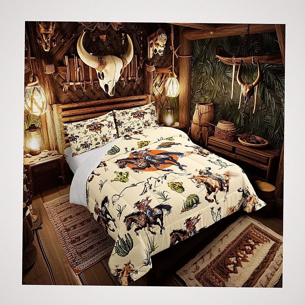 Western Bedding Sets,Cowboy Bedding Set Southwest Country Ranch Lif... Fast Ship