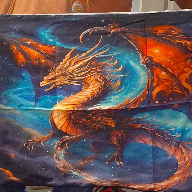 YST Magica Decor Dragon Fantasy Art Full Size 4 piece Sheet Bedding Set